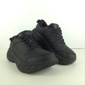 Hoka One One Bondi SR Women's Black 8.5D Wide Oil & Slip Resistant Work Shoes